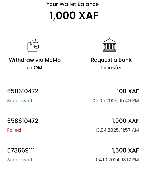 Make withdrawals easy.